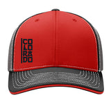 Limited Edition - Colorado Vertical - Flat Bill Flexfit L/XL - Red and Black