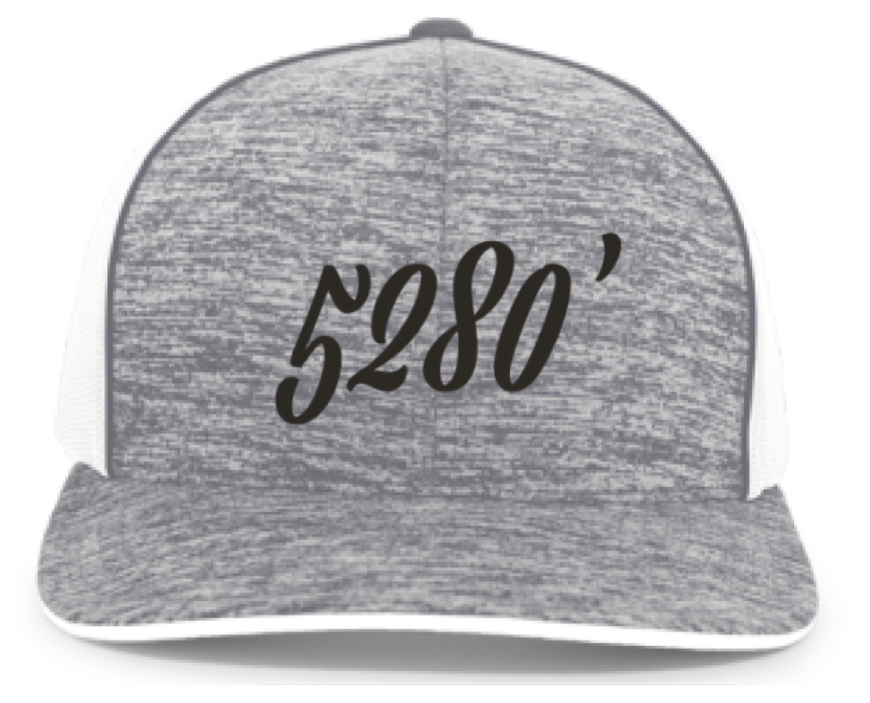 5280 - Flat Bill Snap Back Hat - Heather Grey – Colorado Hat Company