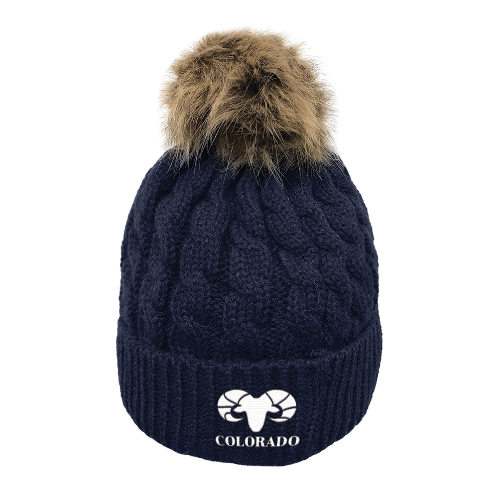 Limited Edition - Rocky Mountain Bighorn Sheep - Cable Knit Pom