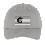 Grey Colorado Flag Washed Twill Cap