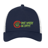 Abstract C Logo_Don't Worry Be Hoppy_Trucker - Deep Navy - White