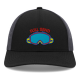 Full Send - Low-Pro Trucker Cap - Black/Grey Mesh