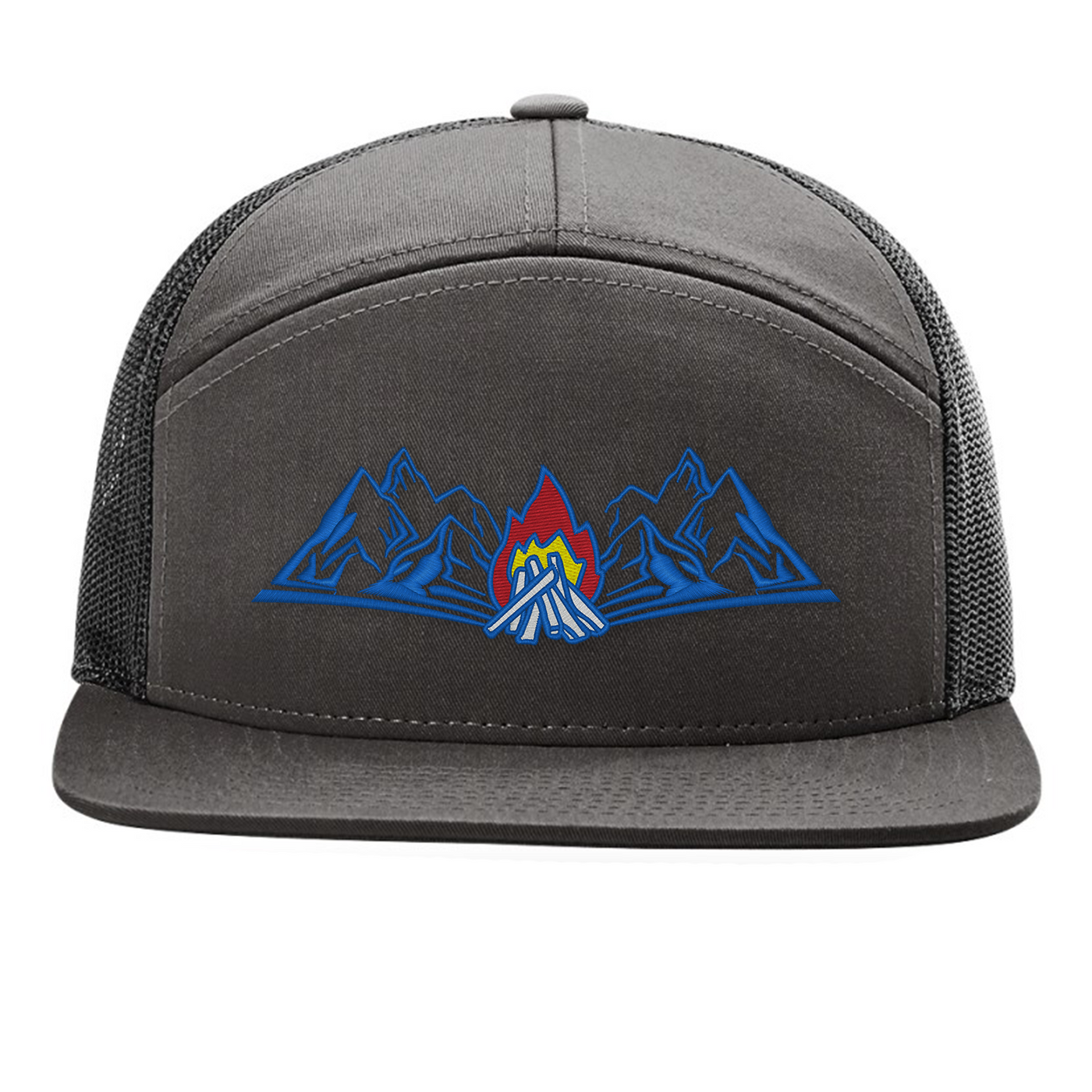 Limited Edition - Campfire+Mtns 7 Panel Richardson Flat Bill Snap