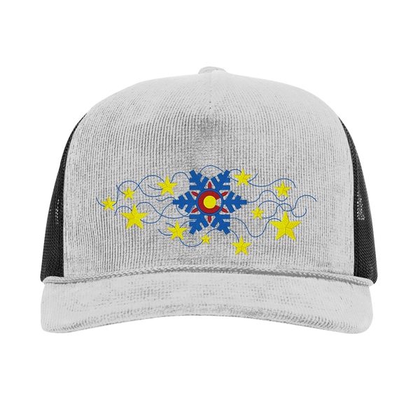 Limited Edition - CO Snow - 7 Panel Richardson Corduroy Cotton/Poly Mesh- Grey