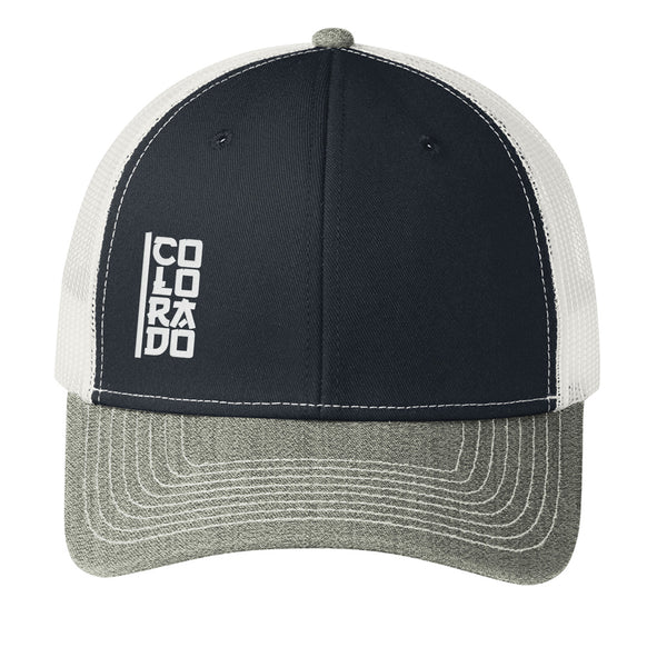 Colorado Vertical - Rich Navy/ Heather Grey/ White