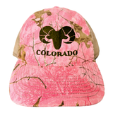 Limited Edition - Colorado Hunting Trucker Hat - Pink Realtree Camouflage with Ram