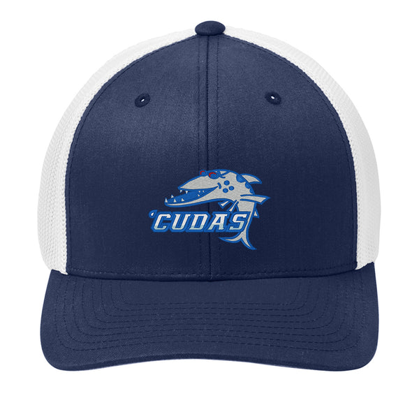 HF2 Cuda Hat - Dark blue/White Flex Fit Hat