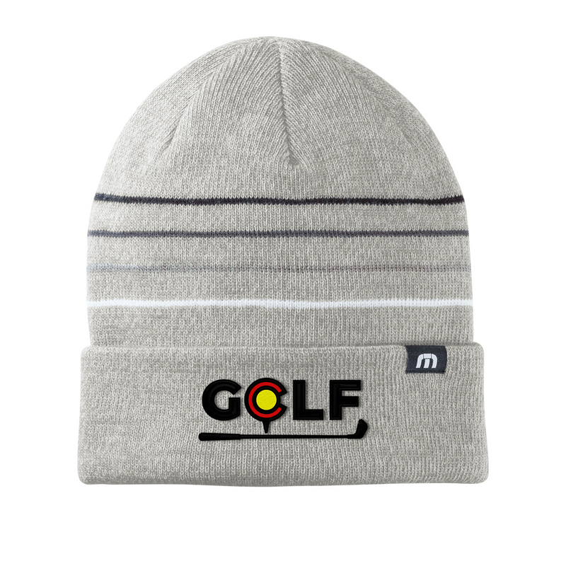 Travis Mathew Striped Cuffed Golf Beanie Colorado Hat Company