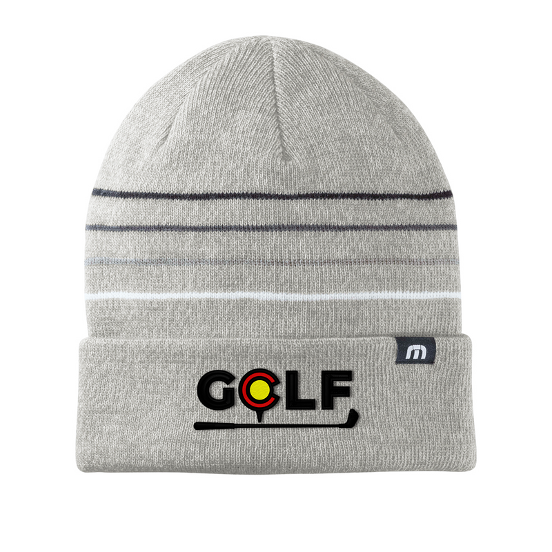 Travis Mathew Striped Cuffed Golf Beanie