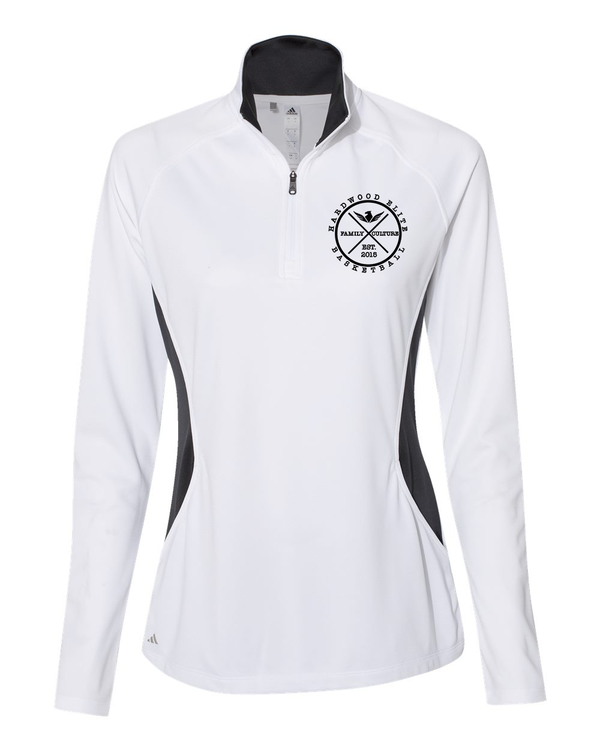 Hardwood - Adidas - Women's Lightweight Quarter Zip - White/Carbon