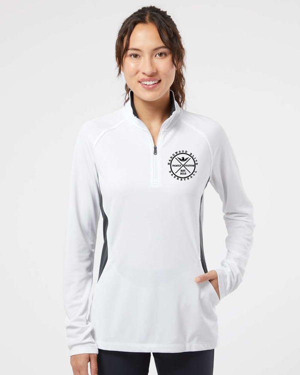 Hardwood - Adidas - Women's Lightweight Quarter Zip - White/Carbon