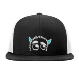 Limited Edition - Monster - Flat Bill Snap Back Hat - Black and White