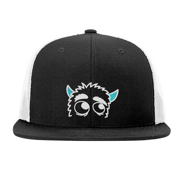 Limited Edition - Monster - Flat Bill Snap Back Hat - Black and White