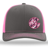 Limited Edition - Colorado C Pink Camo - Trucker Hat - Charcoal and Neon Pink