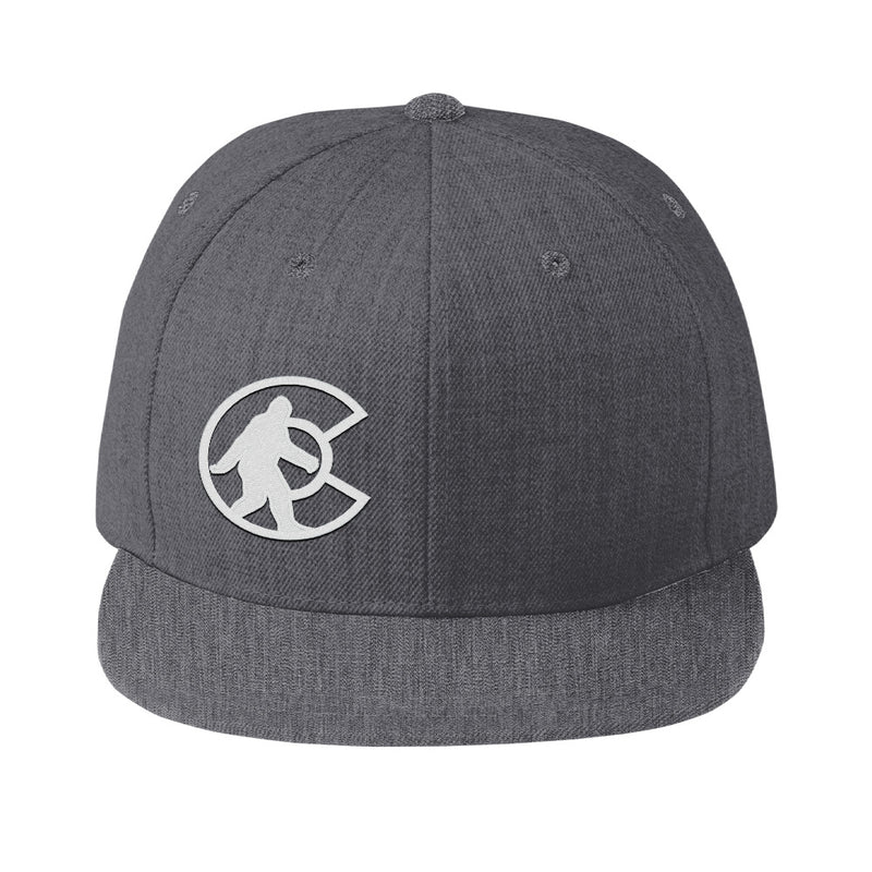 CO Yeti - Flat Bill Snap Back Hat - Dark Grey