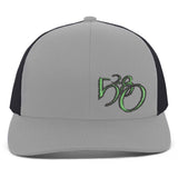 Flat Bill Snap Back Hat - 5280 - Light Grey / Graphite