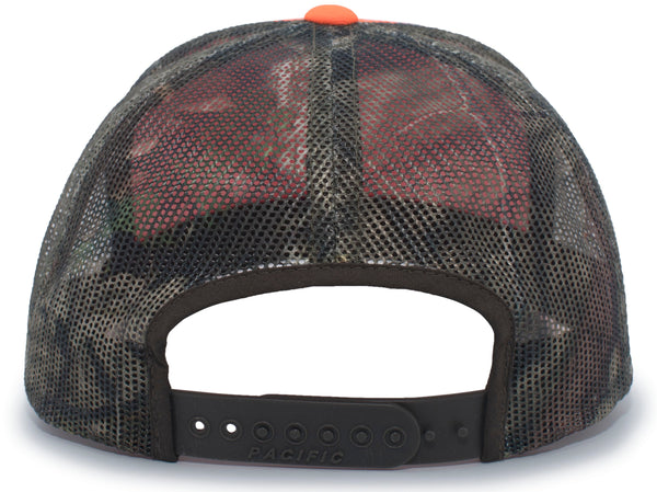 Limited Edition - Believe Beard - Snap Back Trucker Hat - Blaze Orange & Break-up