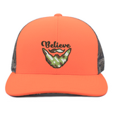 Limited Edition - Believe Beard - Snap Back Trucker Hat - Blaze Orange & Break-up