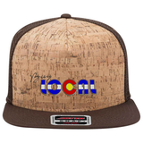 Limited Edition - Colorado Buy Local - Cork Flat Bill Hat - Brown