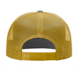 Limited Edition - C logo 7 Panel Richardson Flat Bill Snap Back Hat - Dark Charcoal and Gold