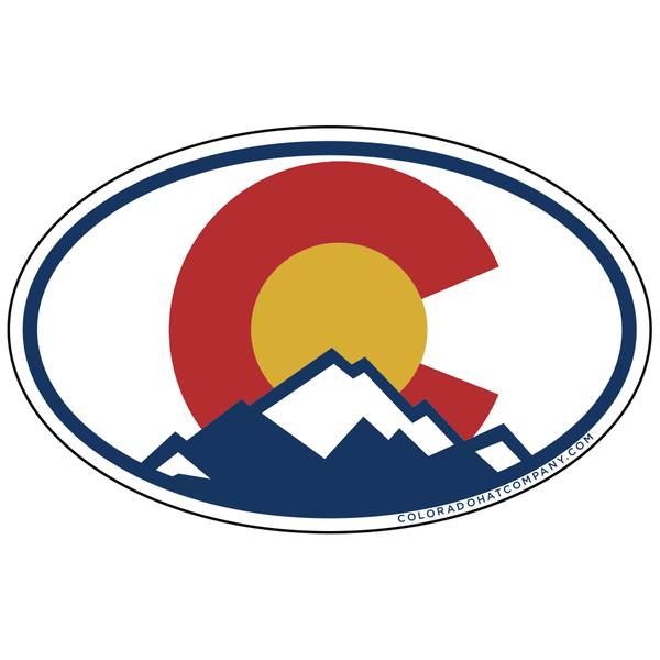 Colorado Mountain Logo Oval Sticker