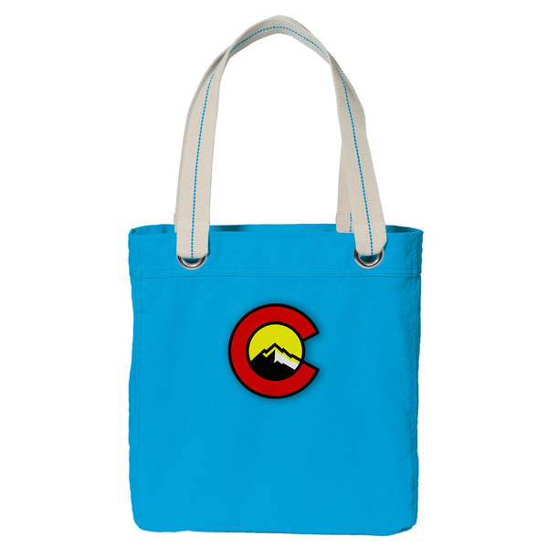 Cotton Canvas Bag - Turquoise - Colorado C Logo design