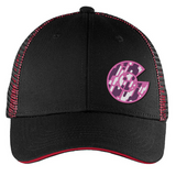 Limited Edition - Colorado C - Pink Camo - Trucker Hat Mesh Snapback - Black and Shock Pink