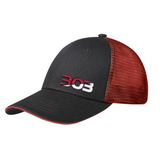 Limited Edition - 303 - Trucker Hat - Black & Red Mesh
