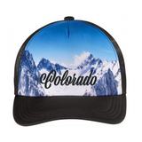 Limited Edition - Colorado - Foam Trucker Snap Back Hat - Snowy Mountain