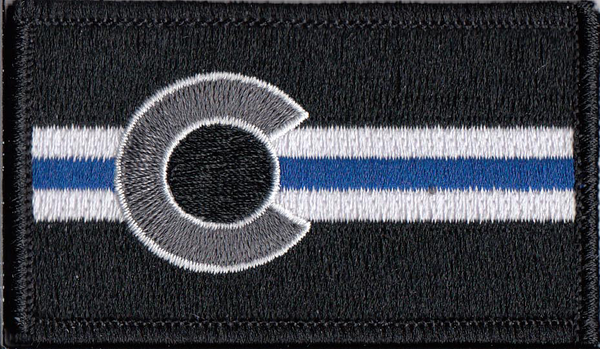 Colorado Police Flag - Embroidered Patch 3"