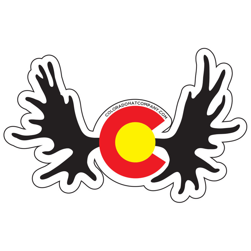 Colorado Moose Antlers Sticker