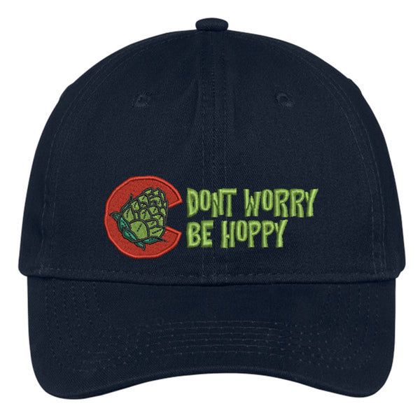 Abstract C_Don't Worry Be Hoppy Colorado Beer - Navy Distressed