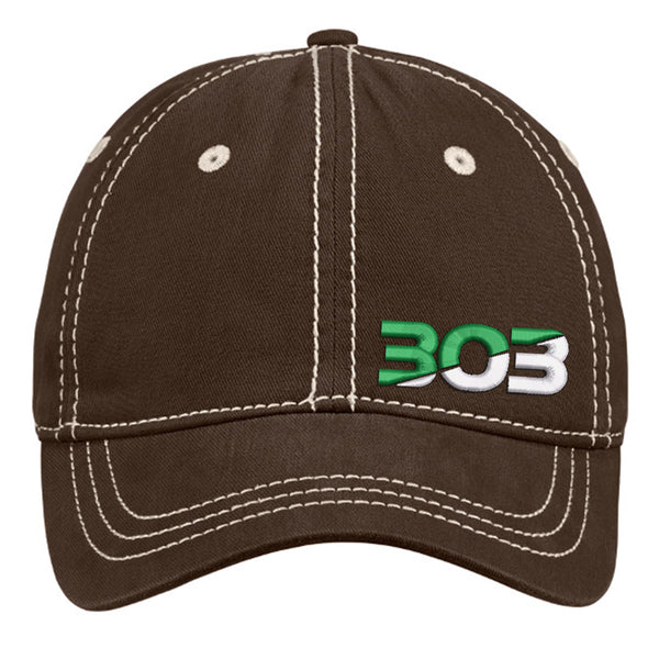 303 - Thick Stitch - Distressed Cap