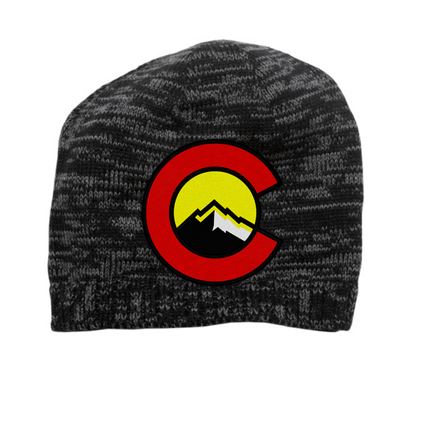 Limited Edition - CO Logo with Mountain - Black Charcoal Beanie