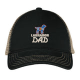 Labrador Dad - Unstructured Mesh Snapback - Black and Khaki