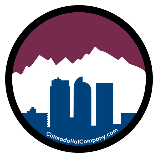 Denver Skyline Sticker - Crimson & Blue