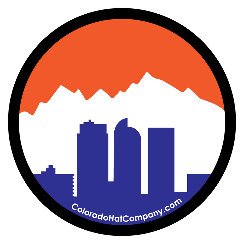 Denver Skyline Sticker - Orange & Blue