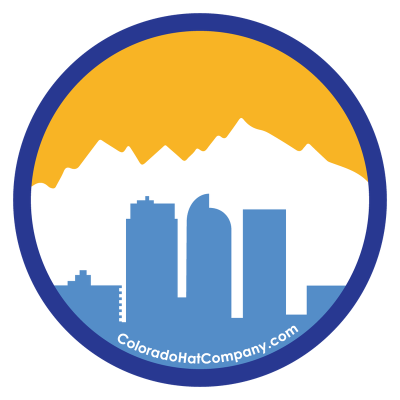 Denver Skyline Sticker - Gold & Blue