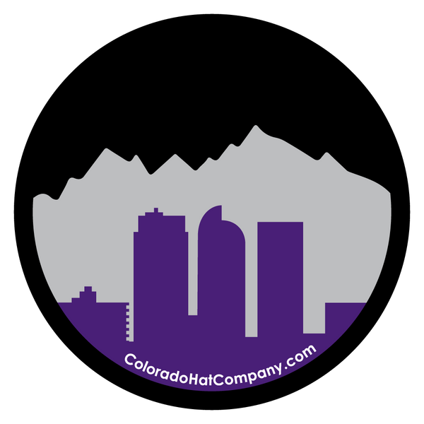 Denver Skyline Sticker - Black & Purple