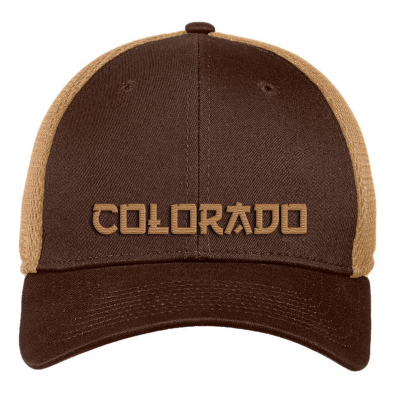 Limited Edition - Colorado Asian Style - Fitted Trucker Hat - Chocolate Khaki