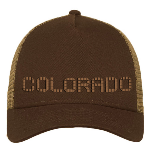 Limited Edition - Colorado Chocolate Brick -Trucker Hat - Chocolate Khaki