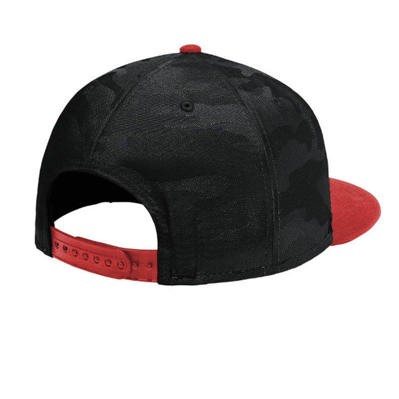 CO Logo Design_Colorado_Flat Bill Snap Back Hat - Black & Red Camo