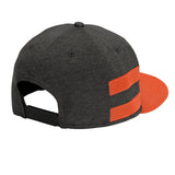 Colorado C - Deep Orange - Striped Flat Bill - Black Shadow and Deep Orange