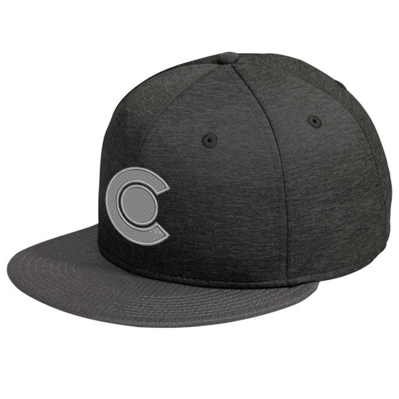Colorado C - Grey - Striped Flat Bill - Black Shadow and Graphite