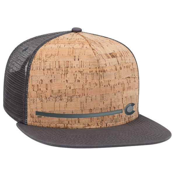 Colorado Stripe - Cork Flat Bill Hat