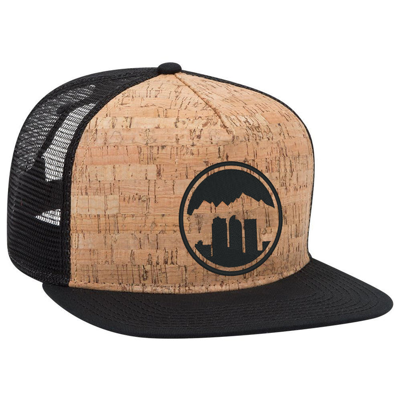 Denver Skyline - Cork Flat Bill Hat