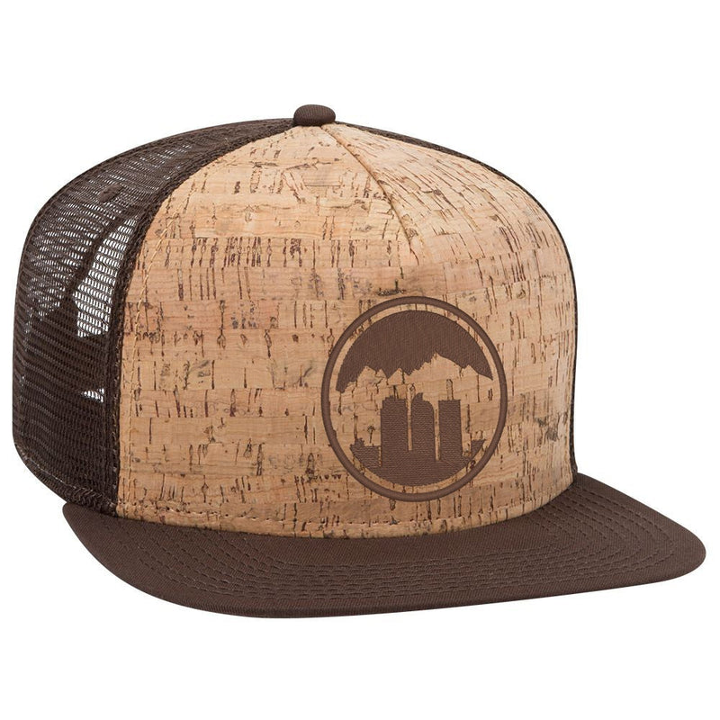 Denver Skyline - Cork Flat Bill Hat