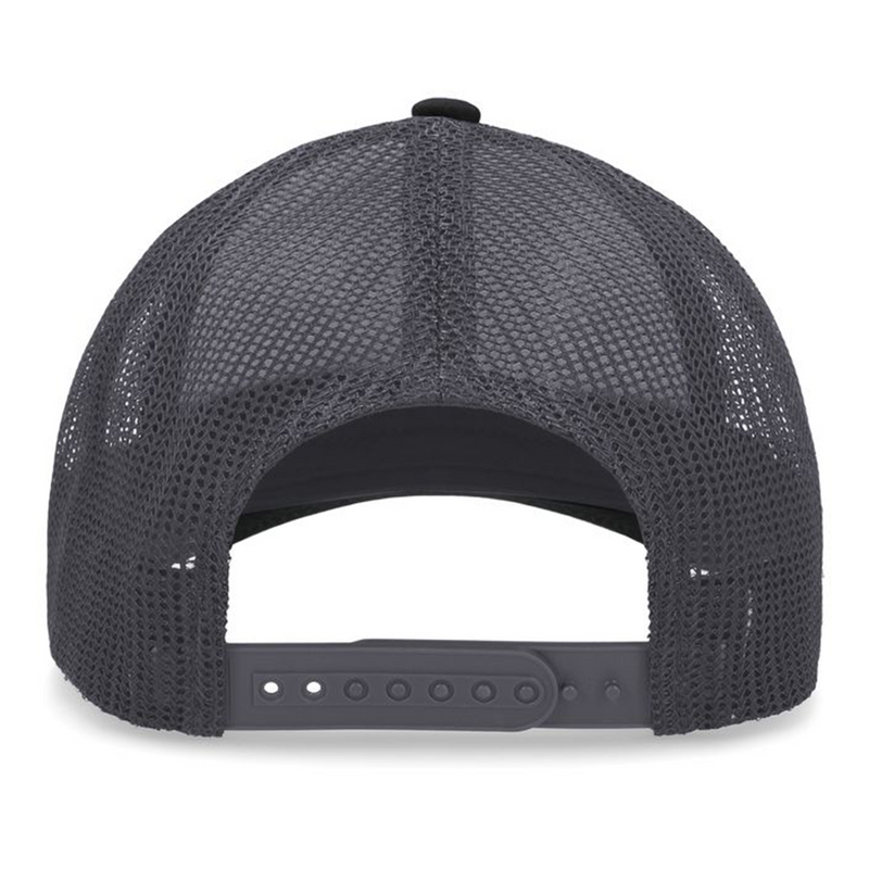 Colorado Flag Gray Scale - Low-Pro Trucker Cap - Black/Grey Mesh