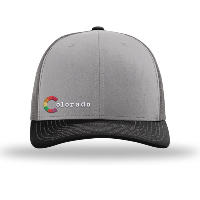 Colorado Pride Trucker Hat - Silver, Grey, and Black