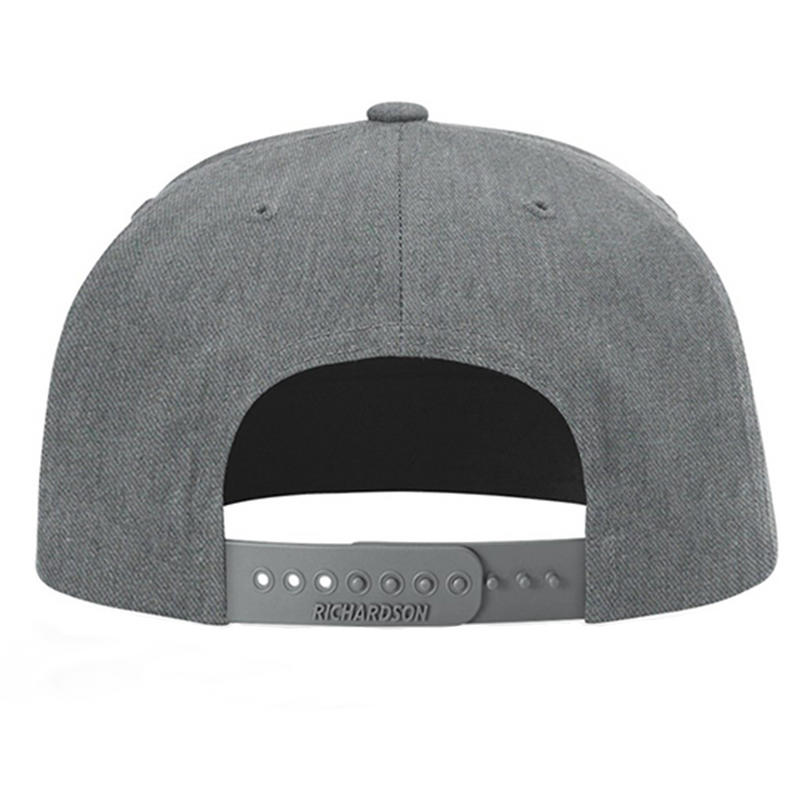 CO Flame Graphic - Flat Bill Snap Back Hat - Grey